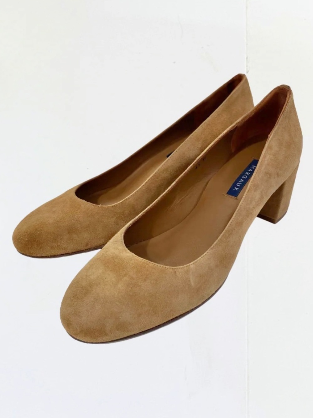 Margaux The Heel neutral suede pumps heels shoes 39 tan